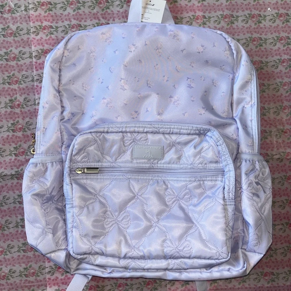 LoveShackFancy backpack blue floral school supplies / accessories bundle